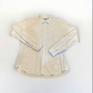 Theory Men’s Blue And White Checkered Button Down, Size XL/TG